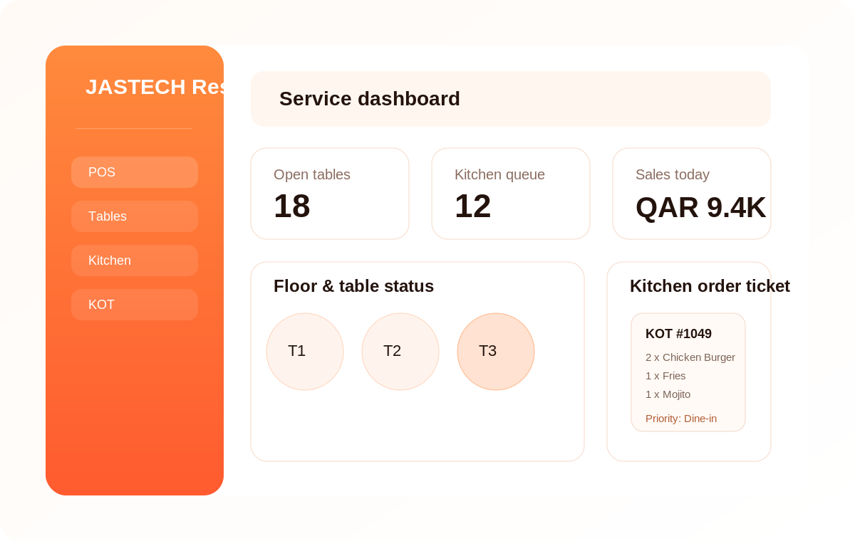 JASTECH Restaurant product visual